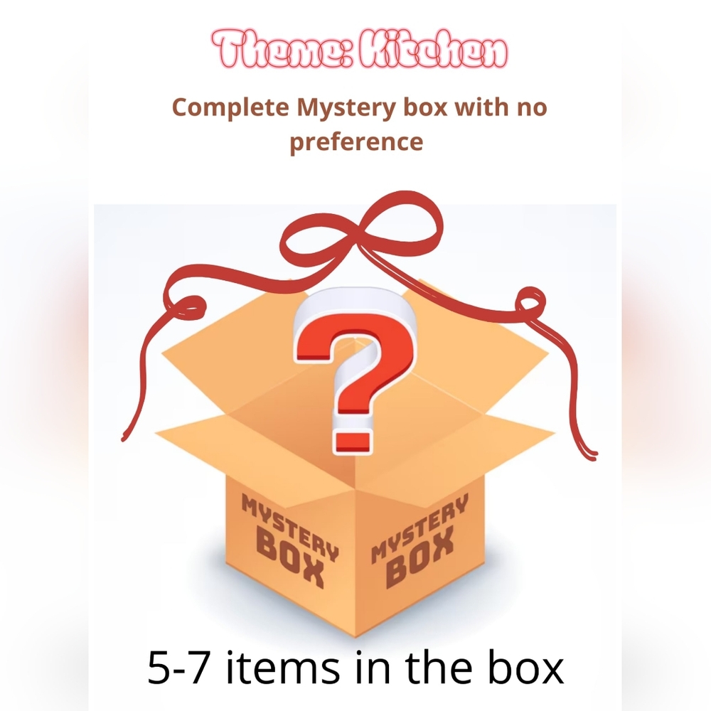 Mystery Box with Kitchen Items Including Dinnerware, Storage, Bakeware, Etc.